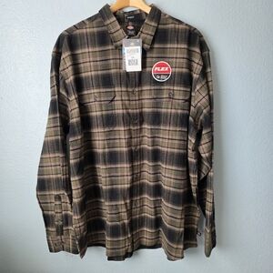 Dickies FLEX Moisture Wicking Plaid Shirt XXL Green.